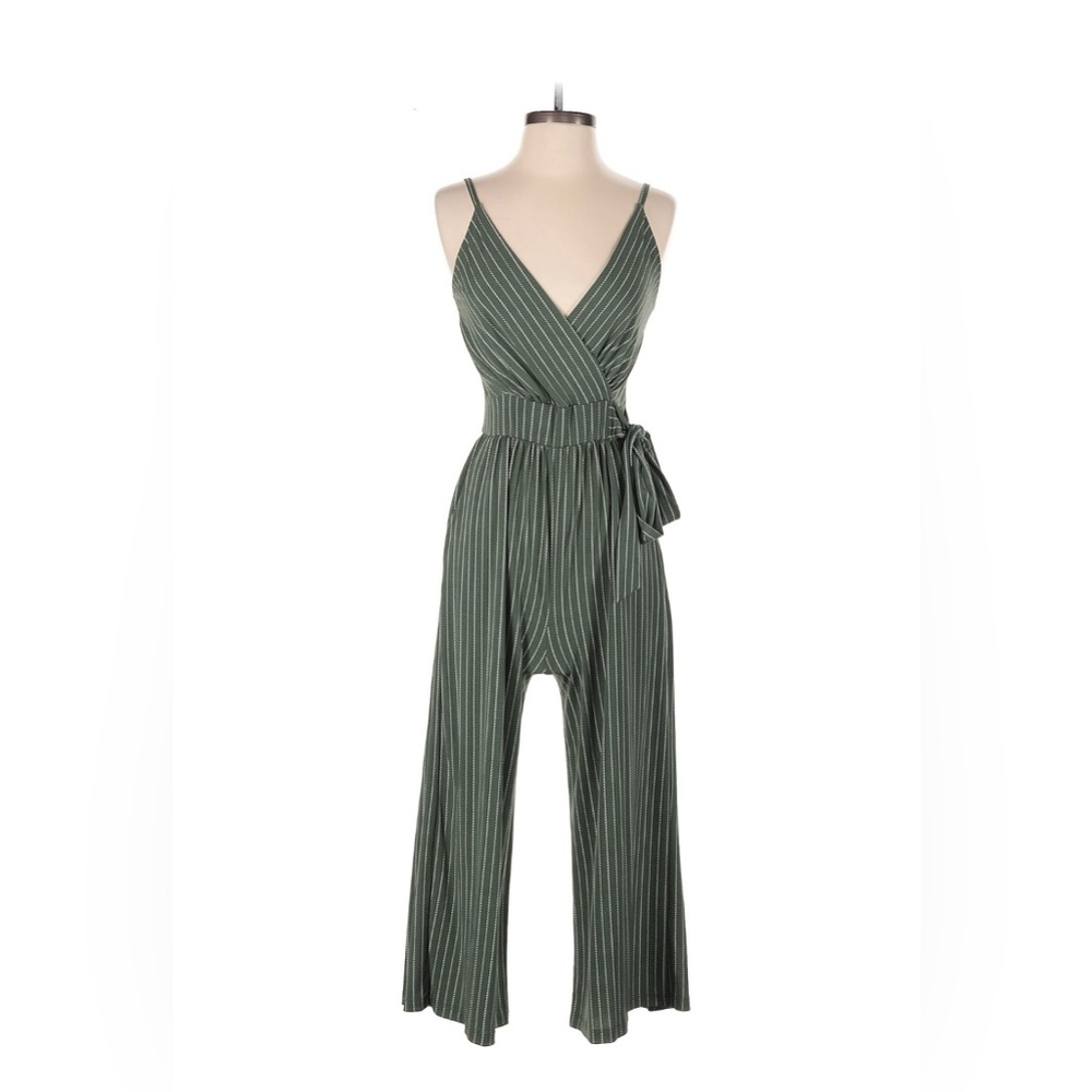 Kaleigh striped green jumpsuit size M